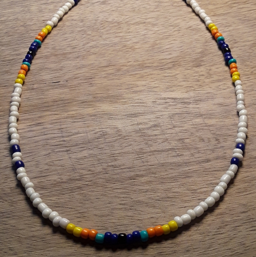 Beaded Necklace Surfer Beach Tribal Handmade